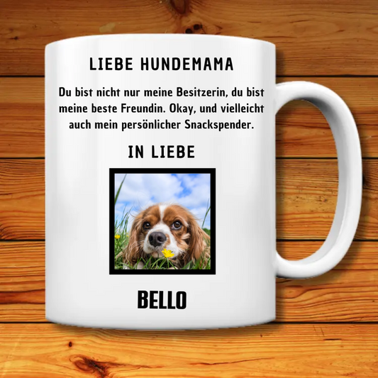 LIEBE`R HUNDEMAMA / HUNDEPAPA PERSONALISIERTE TASSE