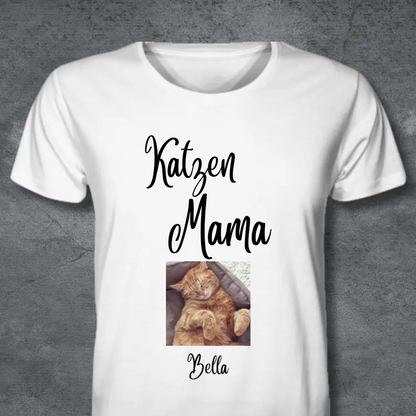 KATZENMAMA / KATZENPAPA PERSONALISIERTES SHIRT ( FOTO + NAME )