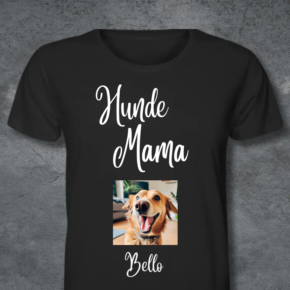 HUNDEPAPA / HUNDEMAMA PERSONALISIERTES SHIRT ( FOTO + NAMEN )